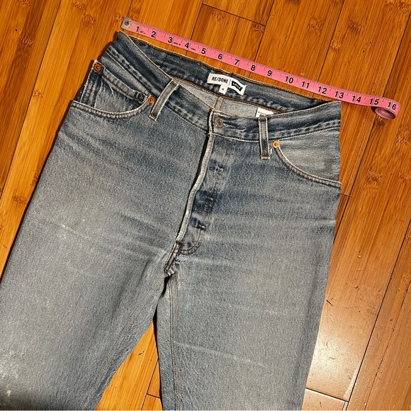 Re/Done x Levis High Rise Straight Slim Leg Jeans Size 25 - Picture 12 of 15